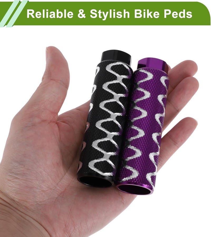 REPAIROCK 4 Pcs Aluminum Alloy Anti-Skid Bike Pegs 100 mm Length Circle Texture Bicycle Backseats Stands Cycling Foot Pegs Axles - Image 5